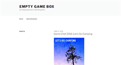 Desktop Screenshot of emptygamebox.com